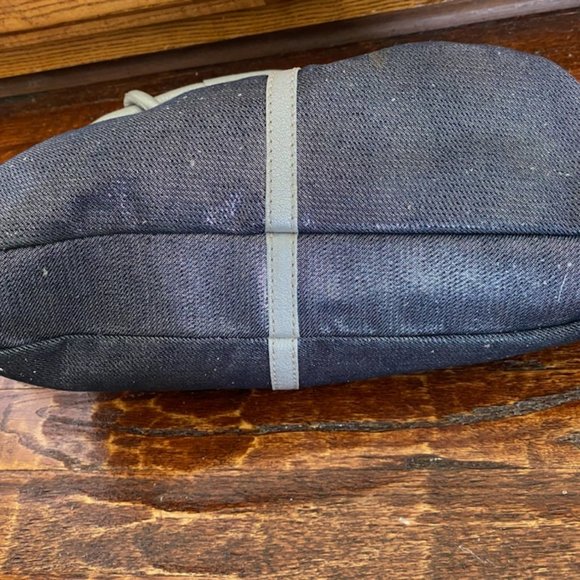 Vintage STUART WEITZMAN * Gray & SILVER Satchel PURSE + logo DUSTBAG * pockets - Picture 14 of 16